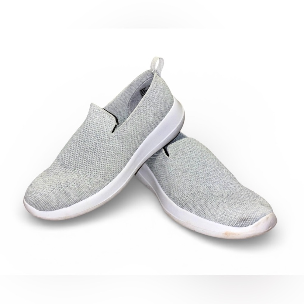 Athletic Works Grey Slip-On Sneakers – Women’s Size 6 | Memory Foam